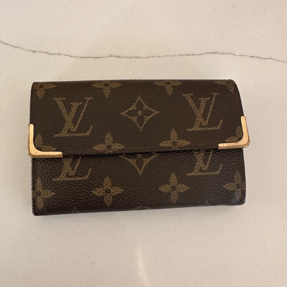 AUTH Louis Vuitton Monogram Bifold Wallet Coin Case W/ Box - Picture 3 of 11